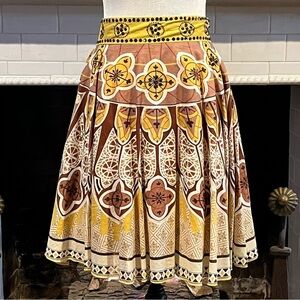 Little Blue Bird by Anthropology knee length cotton skirt women’s small